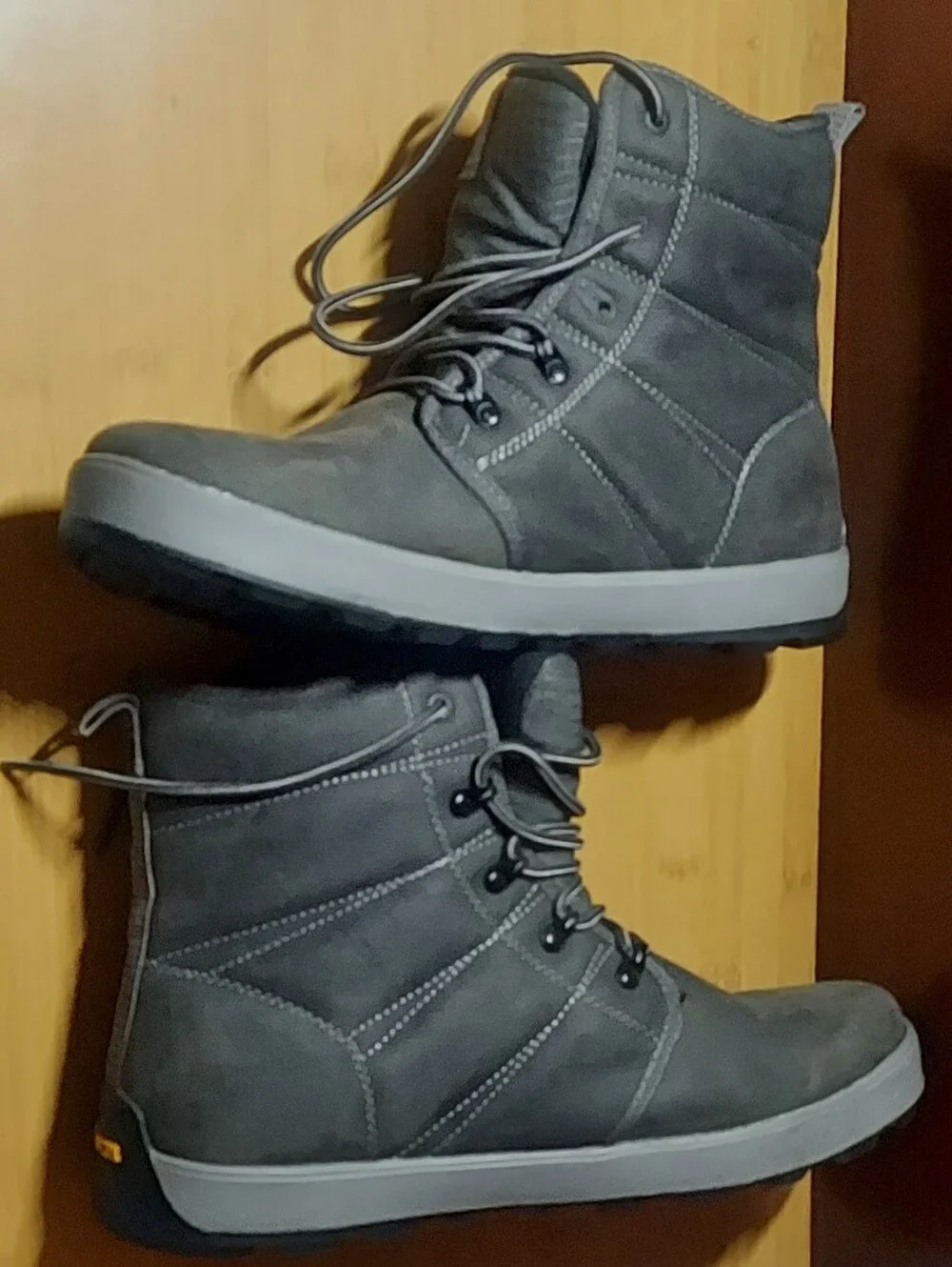 ALPINE DESIGN KAMIK EZRA HEAT-MX MEN'S GRAY LEATHER WATERPROOF BOOTS SIZE 12